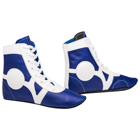 Купить Обувь для самбо SM-0102, кожа, синий Rusco в Елабуге 